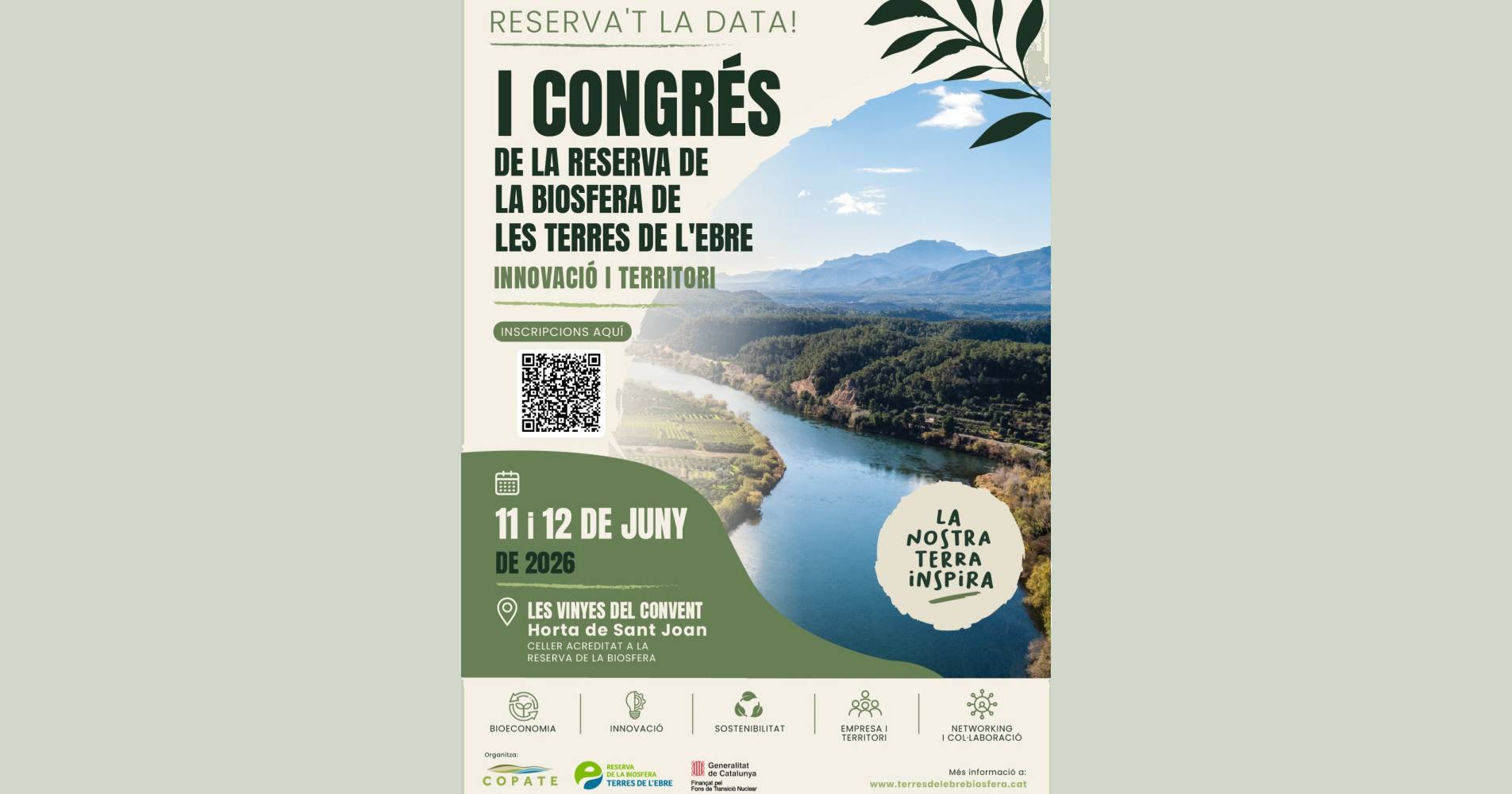 1r Congrés de la Reserva de la Biosfera de les Terres de l’Ebre 1r Congrés de la Reserva de la Biosfera de les Terres de l’Ebre
