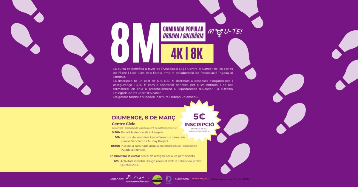 Caminada popular urbana i solidària. Dia Internacional de les Dones Caminada popular urbana i solidària. Dia Internacional de les Dones