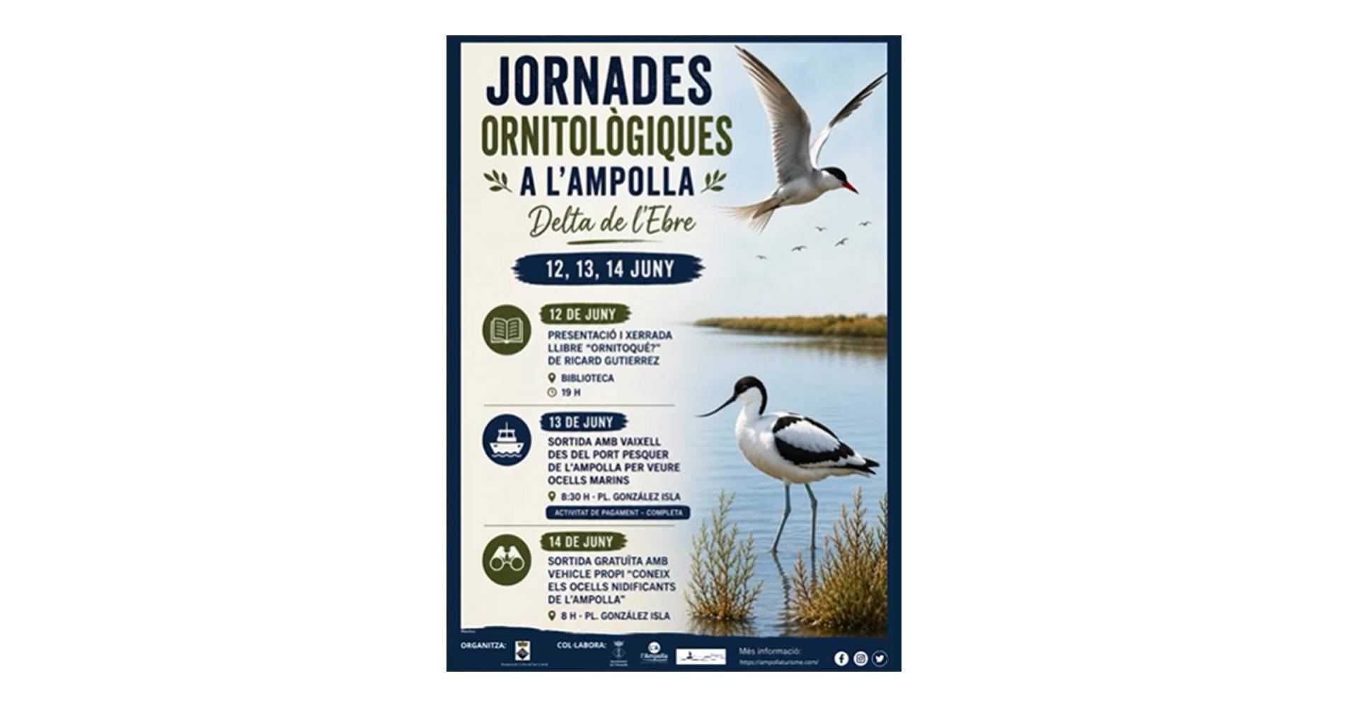 Jornades ornitològiques a l’Ampolla: Presentació i xerrada llibre "Ornitoqué?" Jornades ornitològiques a l’Ampolla: Presentació i xerrada llibre "Ornitoqué?"