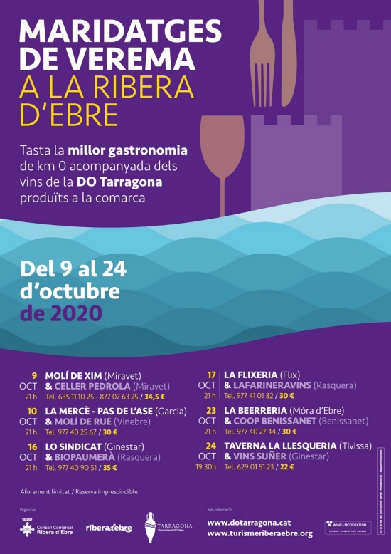 Primera edició dels Maridatges de Verema amb la restauració de la Ribera d’Ebre i els cellers de la DO Tarragona de la comarca | EbreActiu.cat, revista digital d’oci actiu | Terres de l’Ebre ... Primera edició dels Maridatges de Verema amb la restauració de la Ribera d’Ebre i els cellers de la DO Tarragona de la comarca | EbreActiu.cat, revista digital d’oci actiu | Terres de l’Ebre ...