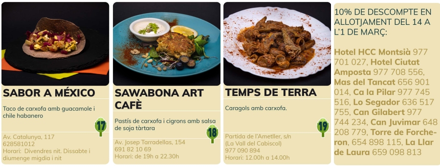 Dinou bars i restaurants participaran a la primera edició de la Ruta dels platerets de la carxofa i l’arròs | EbreActiu.cat, revista digital d’oci actiu | Terres de l’Ebre ... Dinou bars i restaurants participaran a la primera edició de la Ruta dels platerets de la carxofa i l’arròs | EbreActiu.cat, revista digital d’oci actiu | Terres de l’Ebre ...