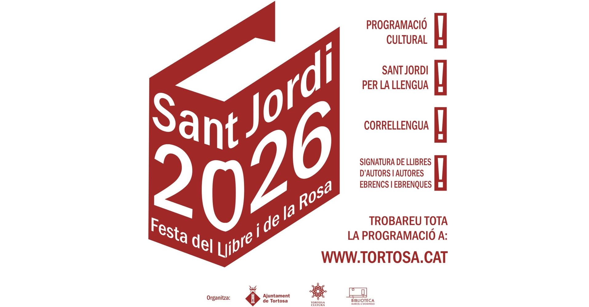 Sant Jordi 2026 a Tortosa Sant Jordi 2026 a Tortosa