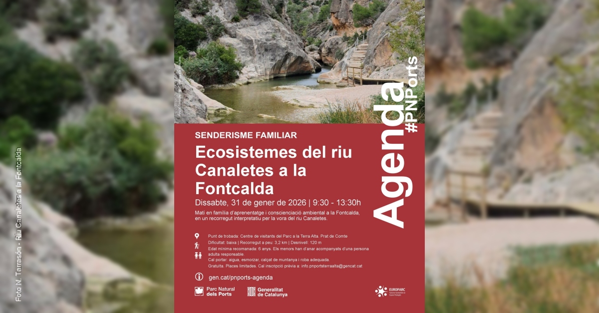 Senderisme familiar «Ecosistemes del riu Canaletes a la Fontcalda» Senderisme familiar «Ecosistemes del riu Canaletes a la Fontcalda»