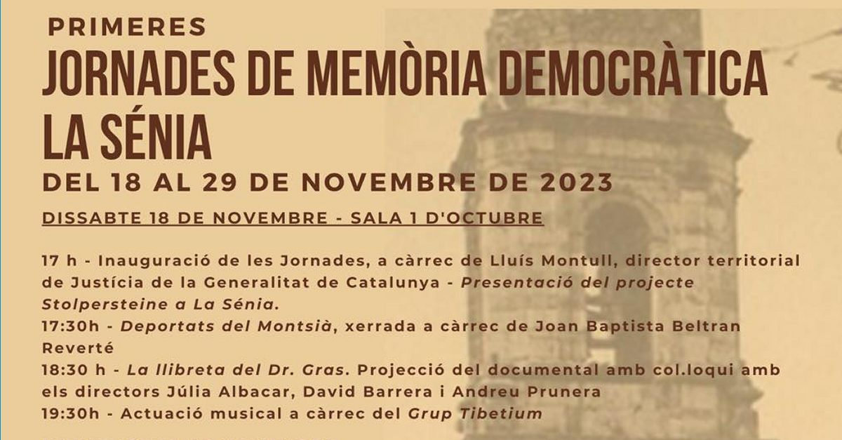 Primeres Jornades de Memria Democrtica a la Snia