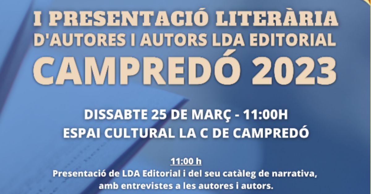 I Presentaci literria dautores i autors LDA Editorial