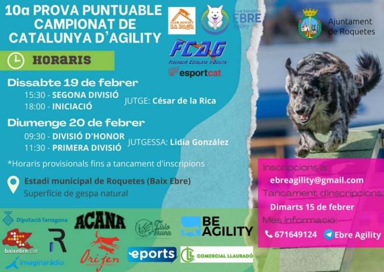 10a Prova puntuable Campionat de Catalunya dAgility