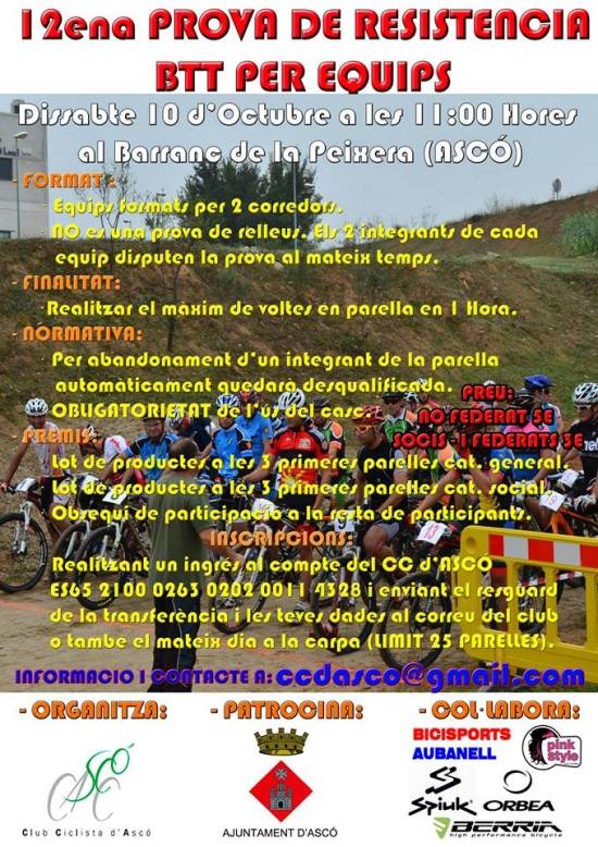 12a prova de resistncia BTT per equips