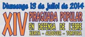 XIV piraguada popular en defensa de l’Ebre. Xerta - Aldover - Tortosa