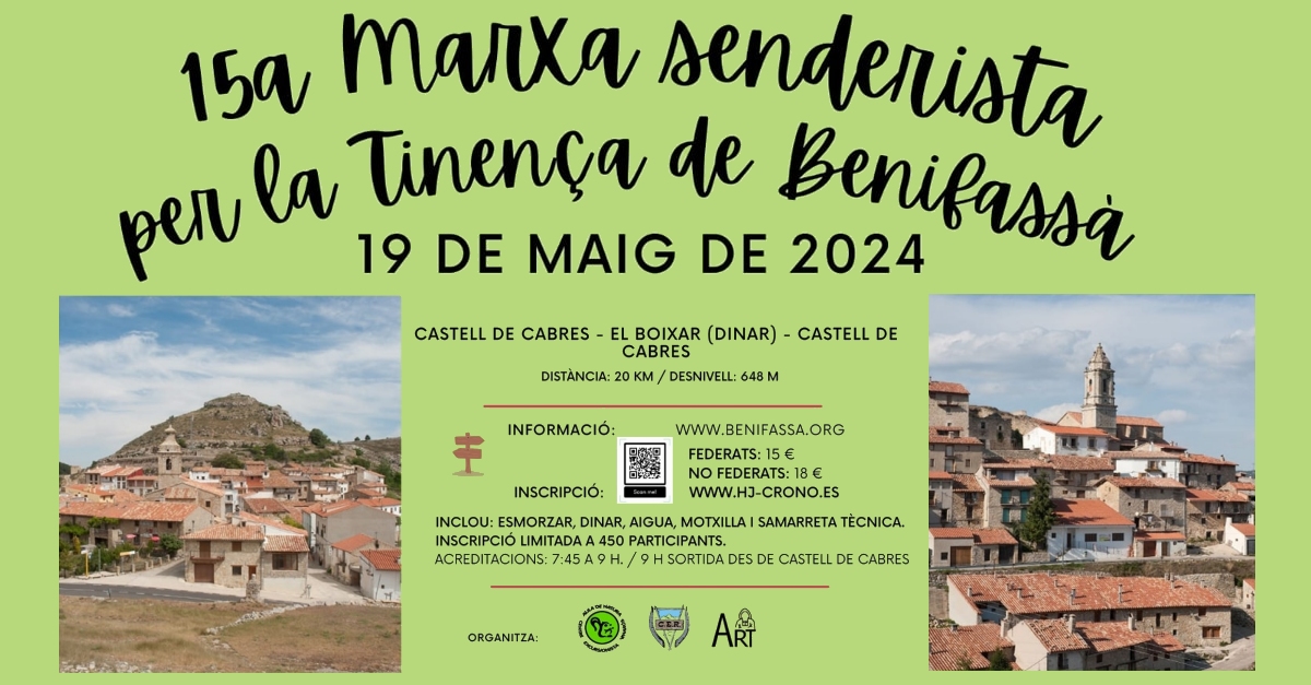 15 Marxa Senderista per la Tinena de Benifass