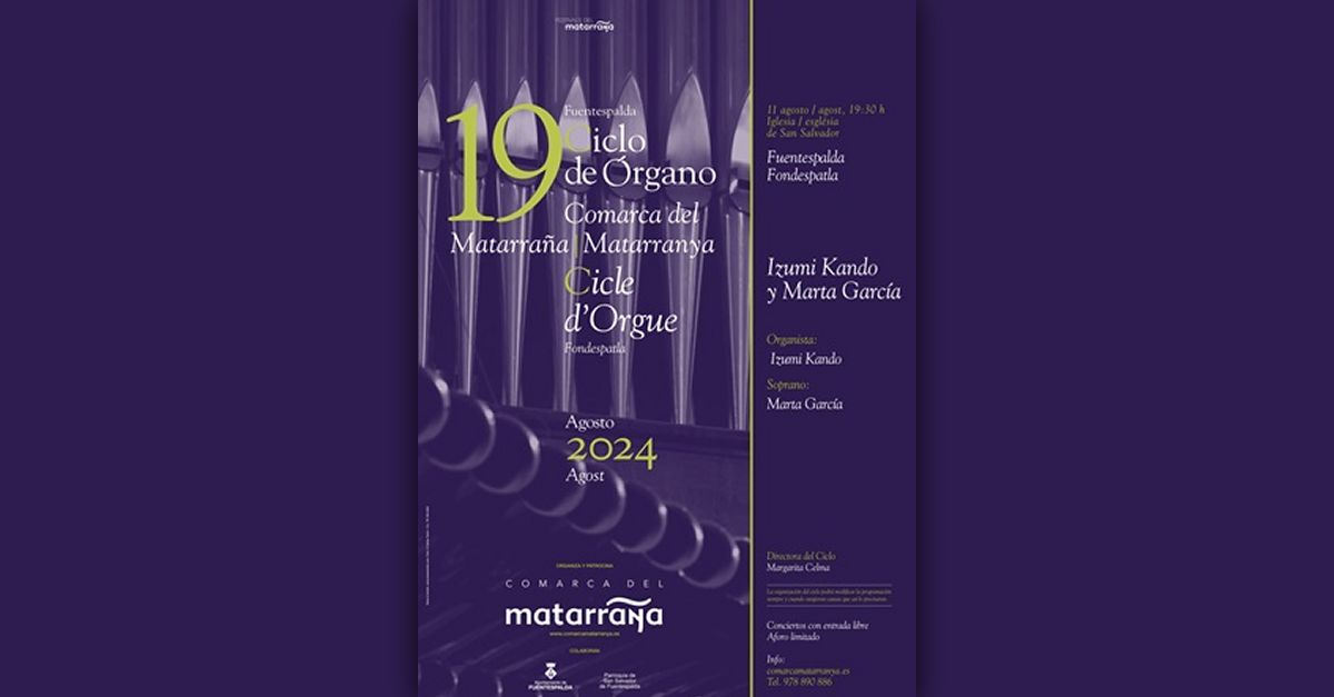 19 Ciclo de rgano Comarcal del Matarranya