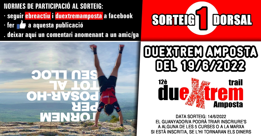 <p>Sorteig 1 dorsal per al Duextrem Amposta 19/6/2022 (a facebook)</p>