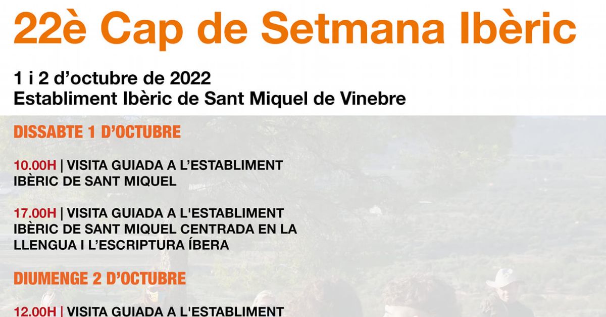 22 Cap de Setmana Ibric a lEstabliment ibric de Sant Miquel de Vinebre