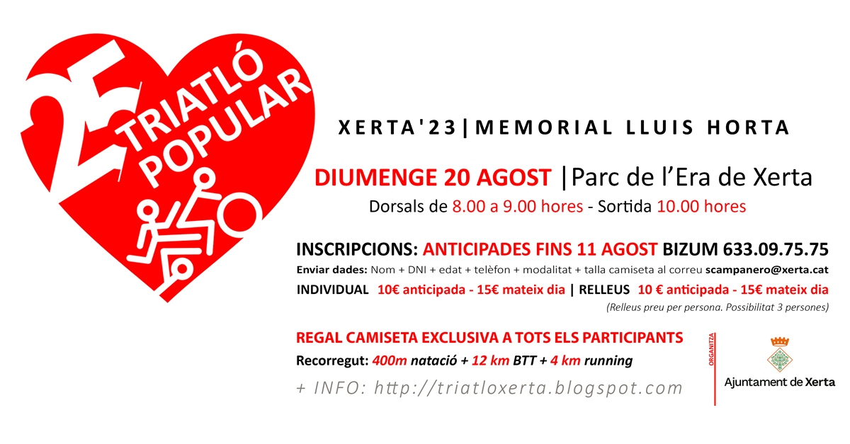 25 Triatl Popular de Xerta. Memorial Llus Horta