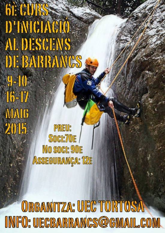 6 curs d’iniciaci al descens de barrancs