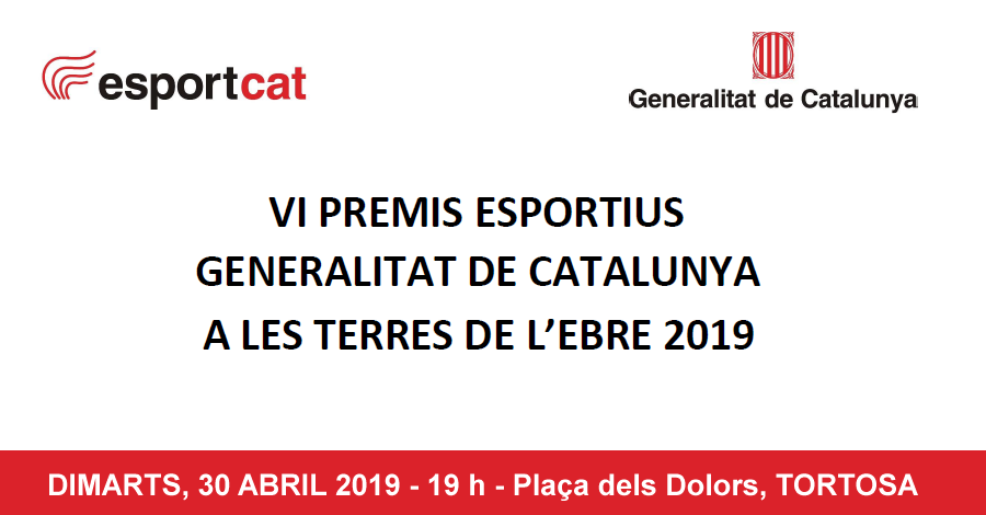 VI Premis Esportius Generalitat de Catalunya a les Terres de lEbre