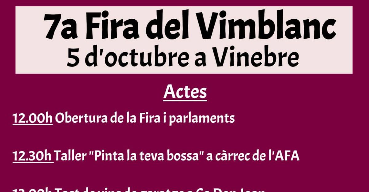 7a Fira del Vimblanc