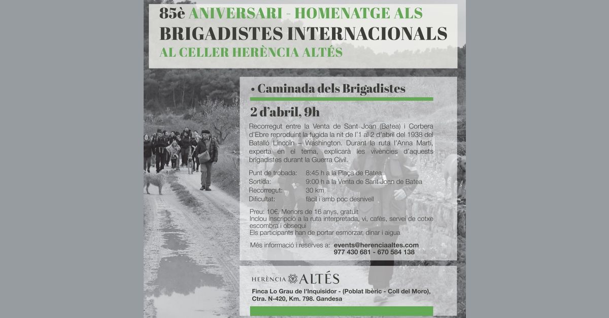 85 aniversario-homenaje a los Brigadistas internacionales: Caminata de los Brigadistas