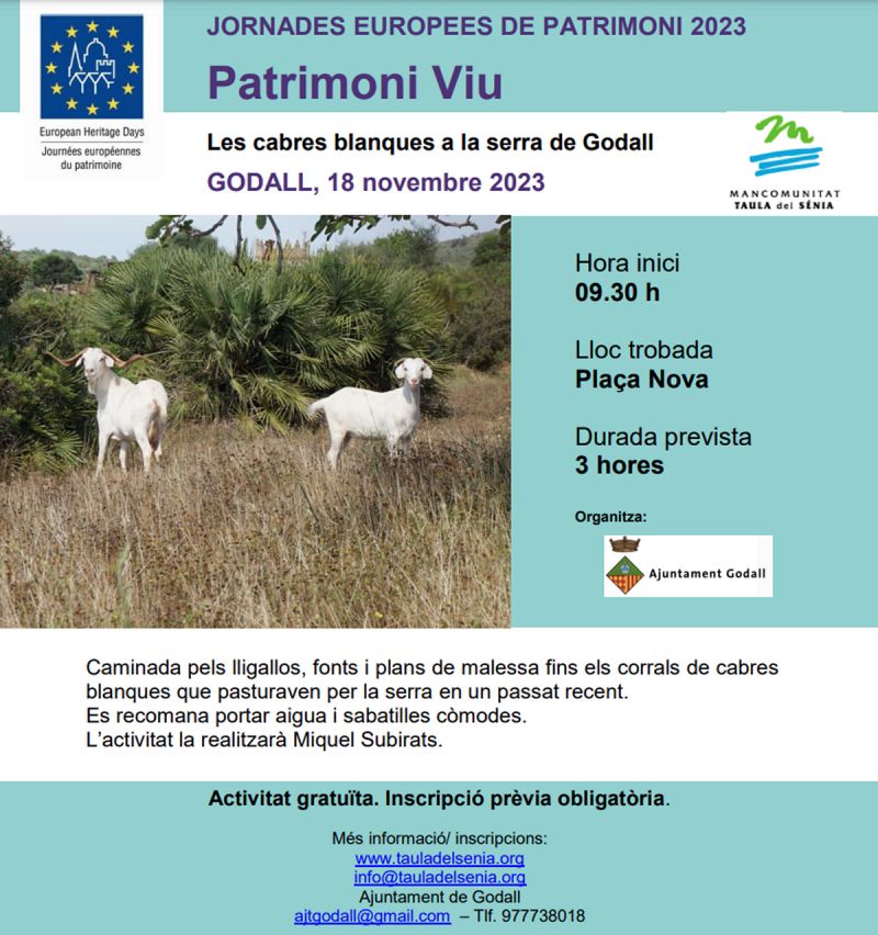 JEP2023 Les cabres blanques a la serra de Godall