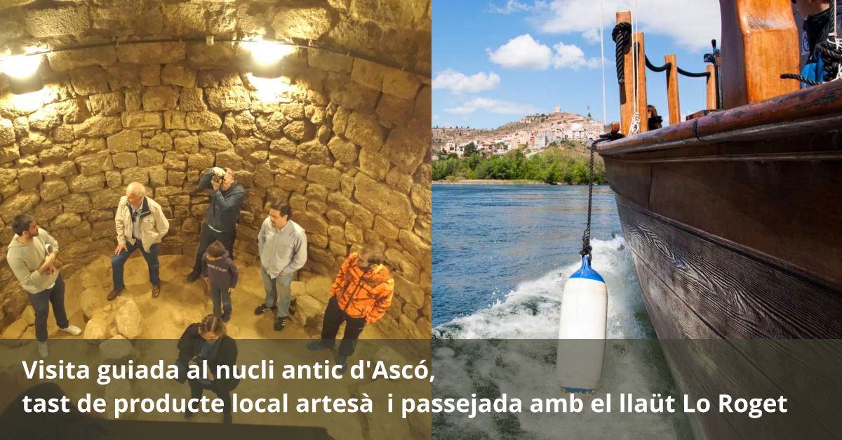 Visita guiada al nucli antic dAsc, tast de producte local artes i passejada amb el llat Lo Roget