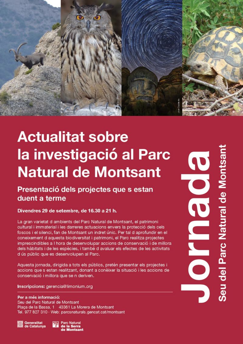 Jornada de presentaci dels projectes que shi estan duent a terme al Parc Natural de Montsant