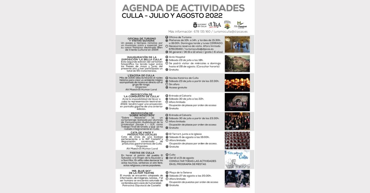 Agenda Alt Maestrat dijous 21 a dimecres 27 de juliol 2022 | EbreActiu.cat, revista digital doci actiu | Terres de lEbre ...