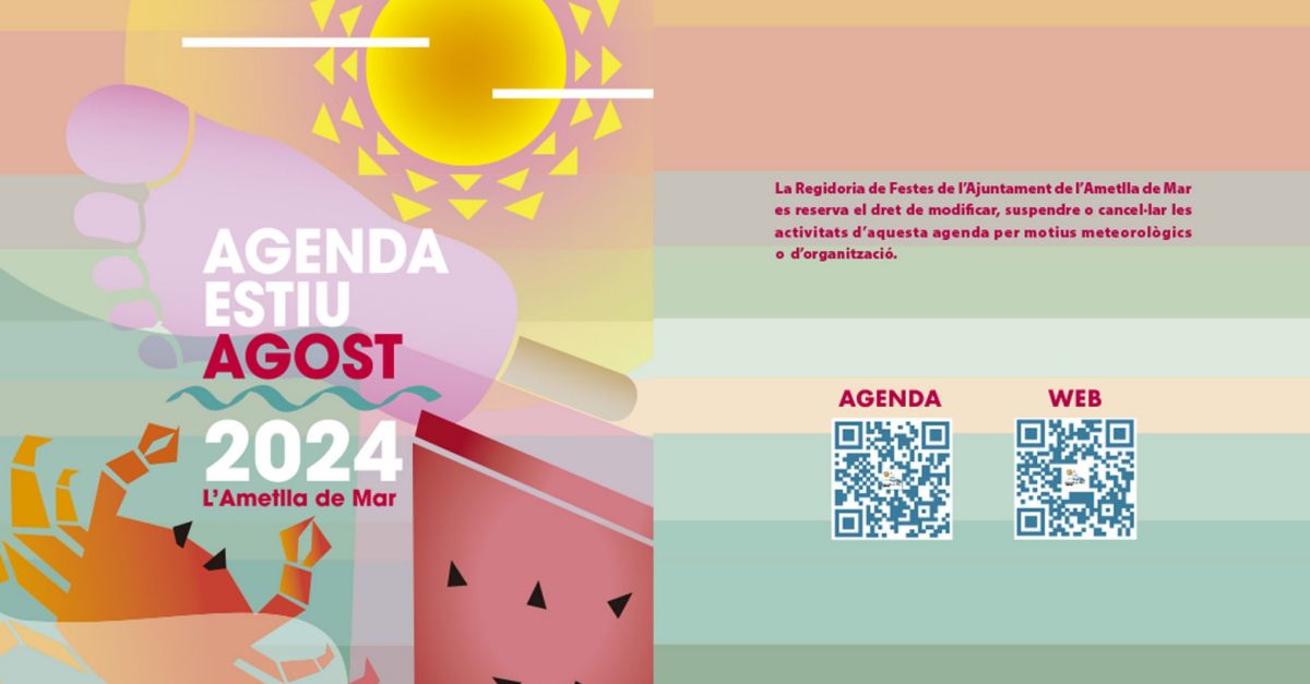 Ja est disponible l’Agenda d’Estiu del mes d’agost de l’Ametlla de Mar | EbreActiu.cat, revista digital d’oci actiu | Terres de l’Ebre ...