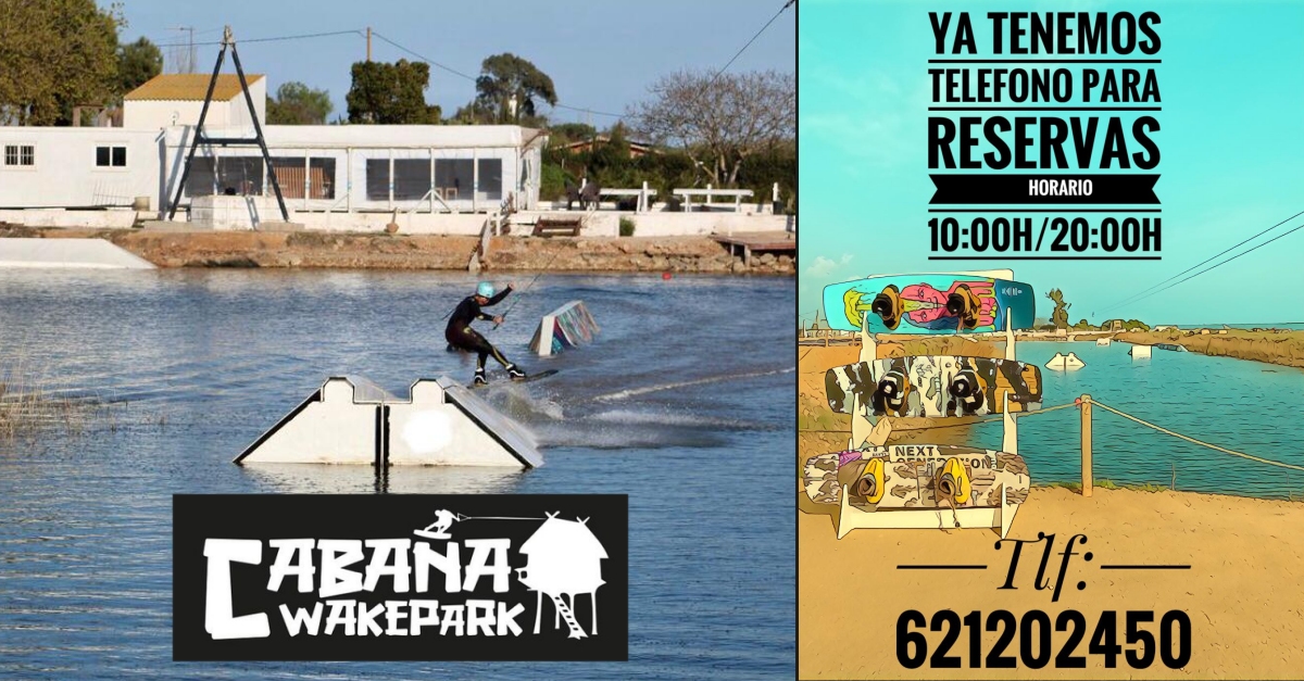 Wakeboard en la Cabaa Wake Park en la baha dels Alfacs