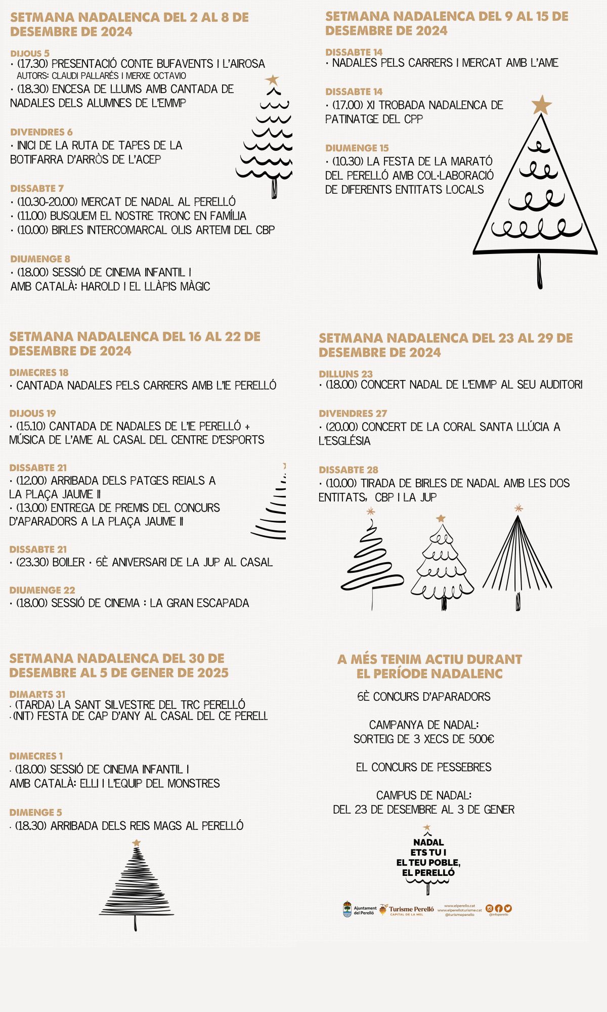 Agenda nadalenca del Perell