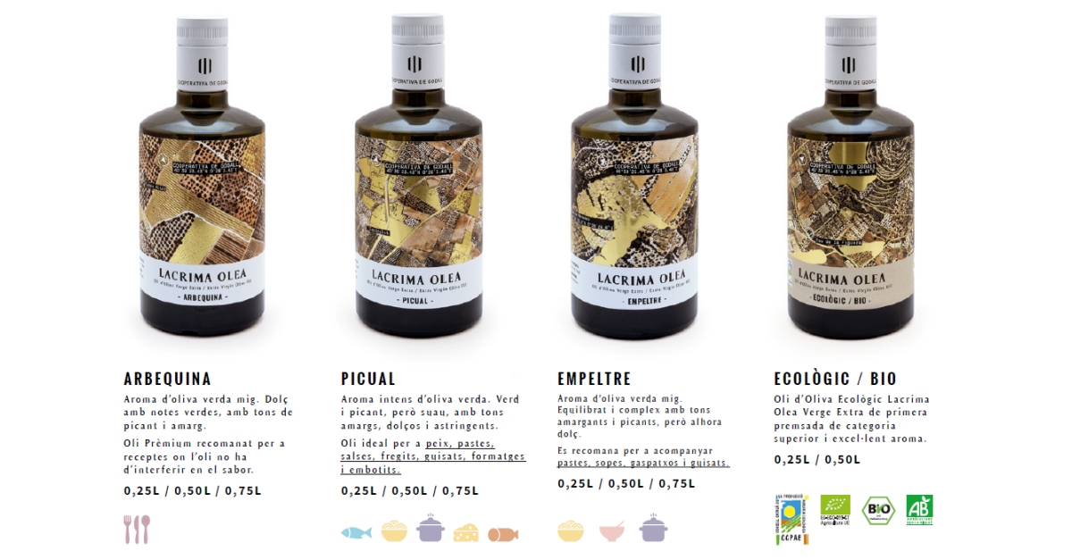 Agrcola de Godall - Olis Premium Lacrima Olea | EbreActiu.cat, revista digital d’oci actiu | Terres de l’Ebre ...