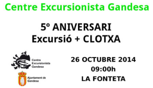 Excursi + clotxa. 5 aniversari del Centre Excursionista de Gandesa