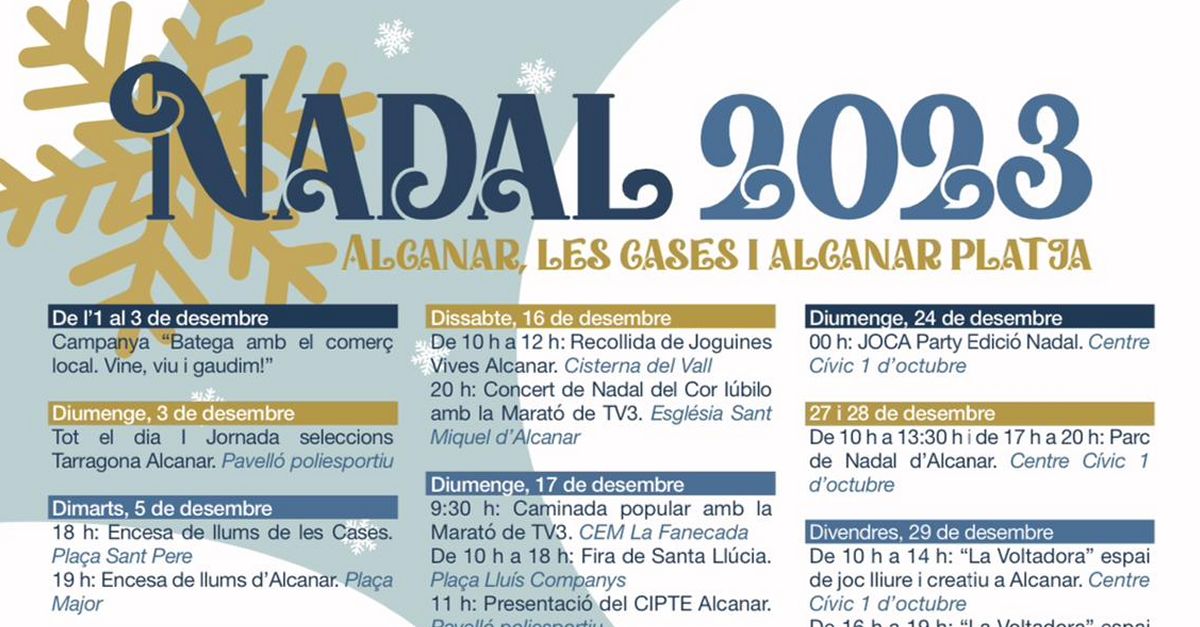 Nadal i Reis a Alcanar, Les Cases i Alcanar Platja