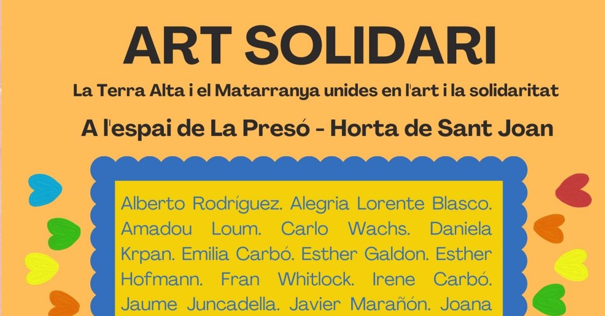 ART SOLIDARI. La Terra Alta i el Matarranya unides en lart i la solidaritat