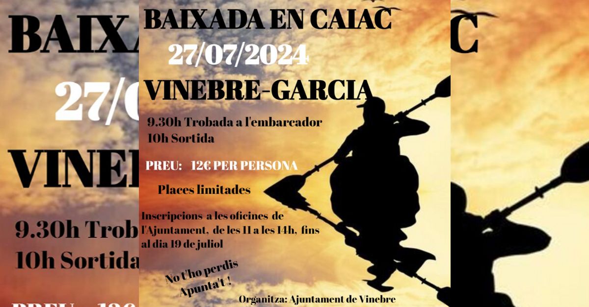 Baixada en caiac Vinebre-Garcia