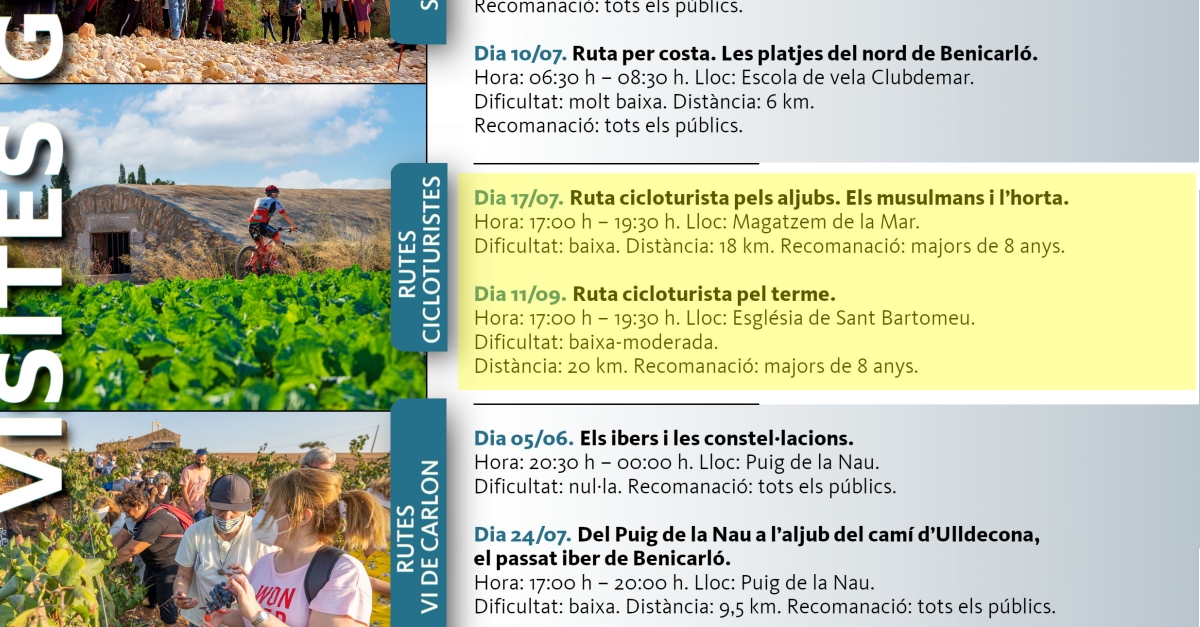 Ruta cicloturista pels aljubs. Els musulmans i lhorta