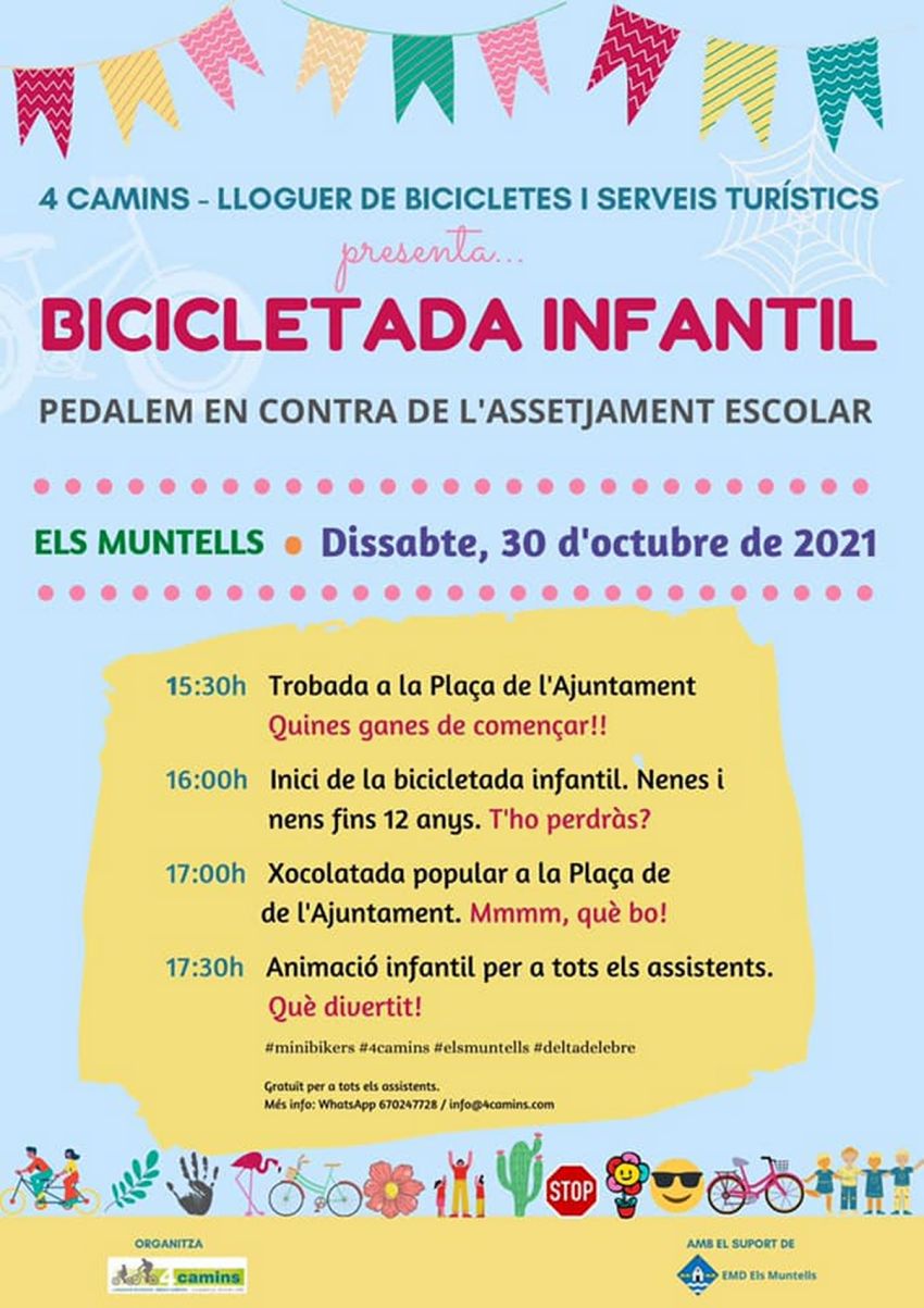 Bicicletada infantil. Pedalem en contra de lassetjament escolar