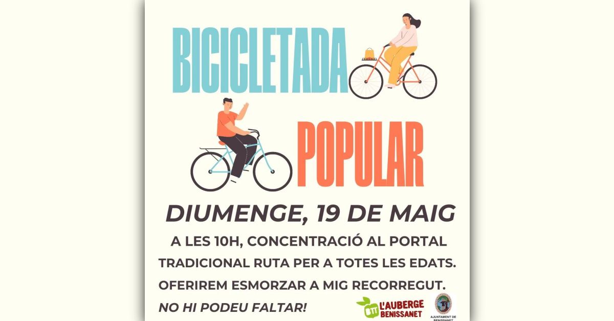 Bicicletada popular en Benissanet