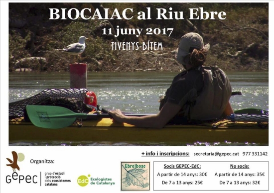 Biocaiac al riu Ebre: Tivenys-Btem