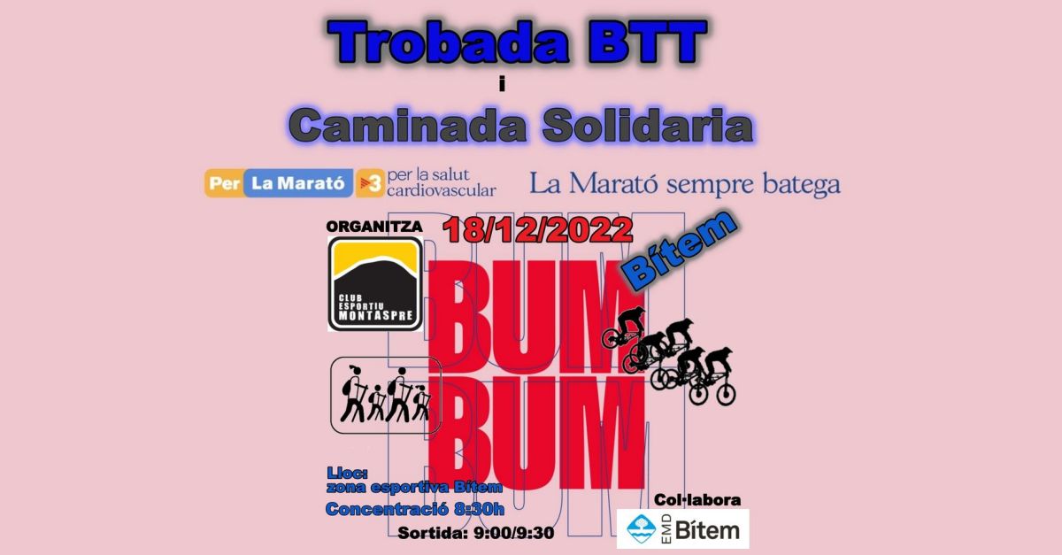 Encuentro BTT y Caminata solidaria por la Marat de TV3