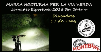 Marxa nocturna amb BTT per la via verda