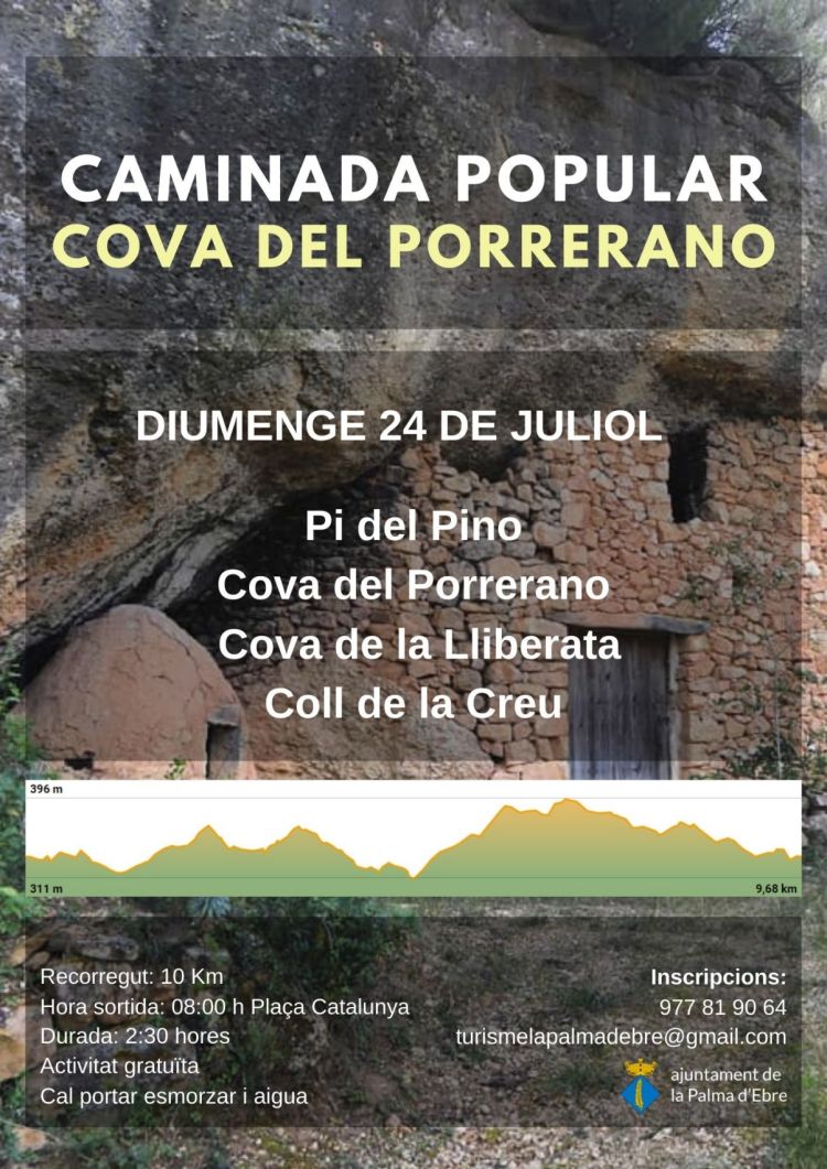 Rutes de senderisme a la Palma dEbre: Ruta Cova del Porrerano