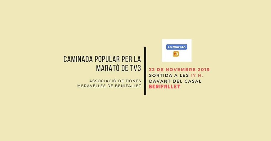 Caminada popular per la Marat de TV3 a Benifallet