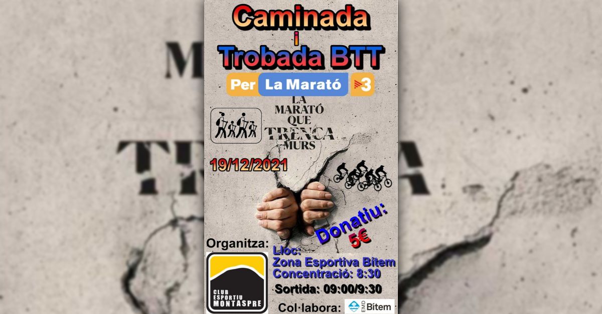 Caminada i trobada BTT per la Marat a Btem