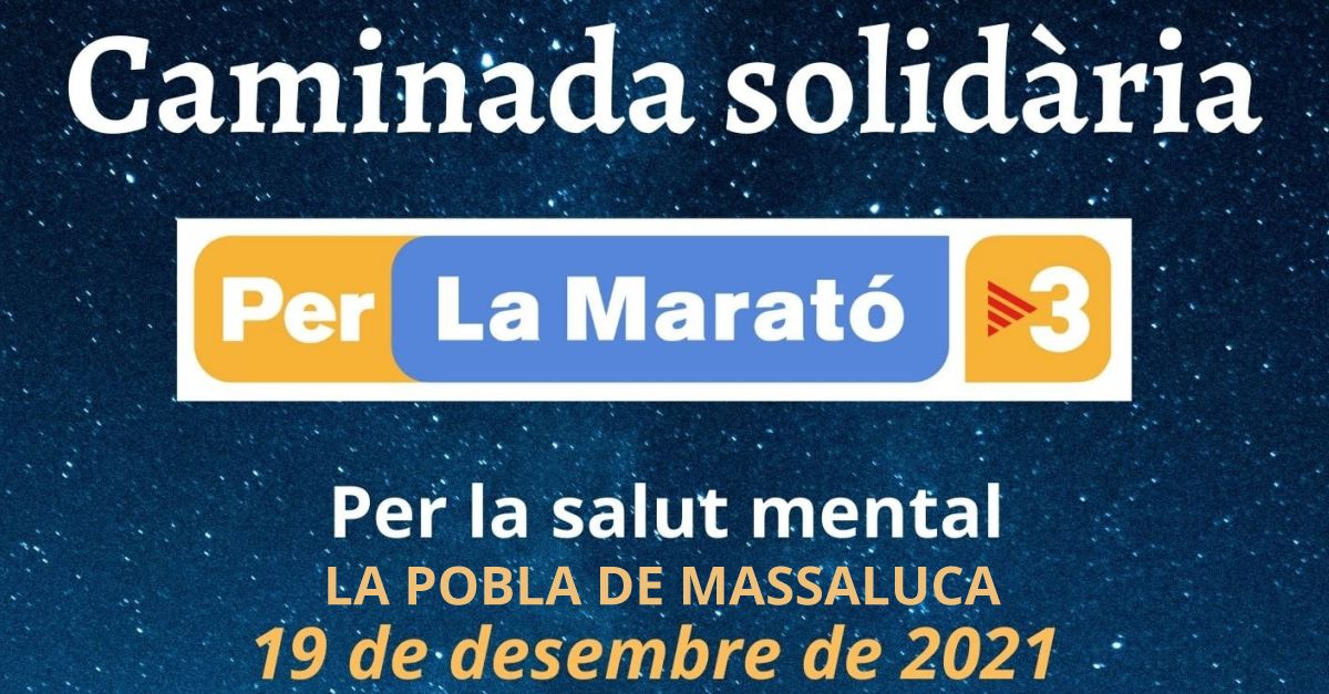 Caminata solidaria por la Marat de TV3 en la Pobla de Massaluca