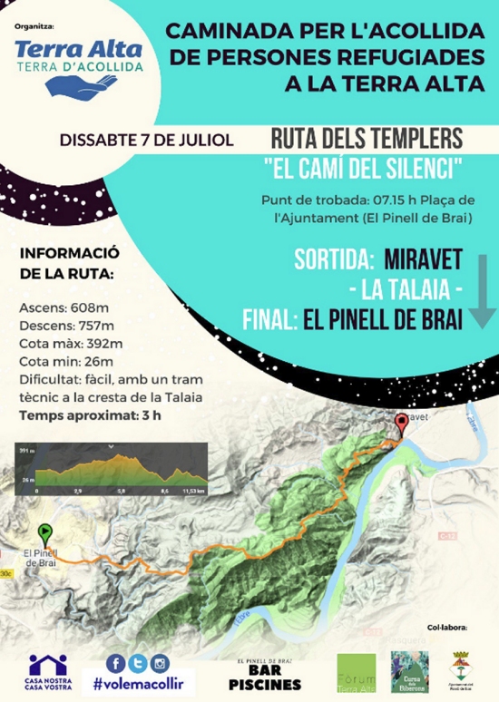 Caminada per lacollida de persones refugiades a la Terra Alta