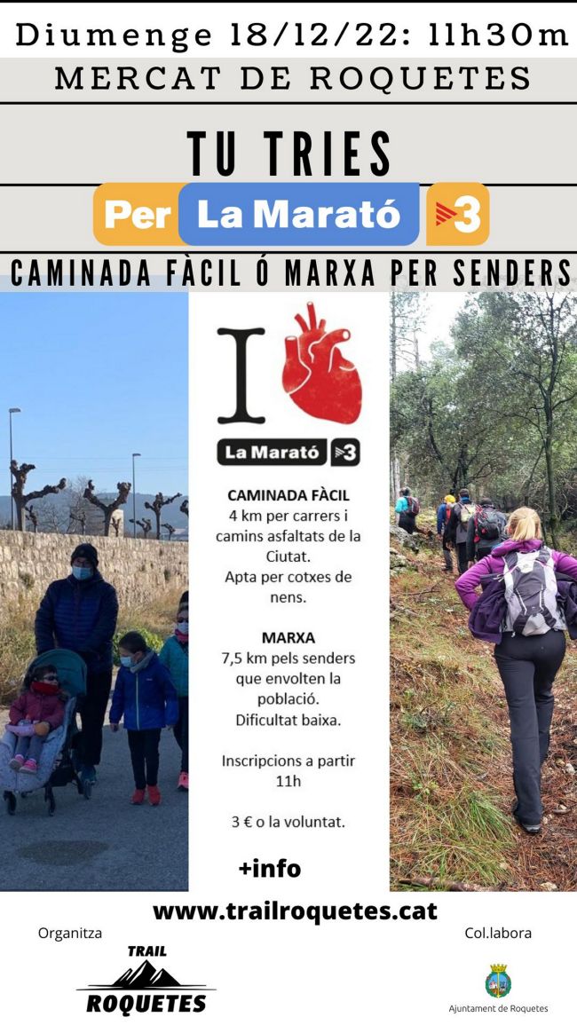 Caminada fcil o marxa per senders Per la Marat de TV3