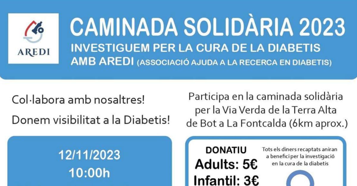 Caminata solidaria AREDI (Associaci Ajuda a la Recerca en Diabetis) 2023