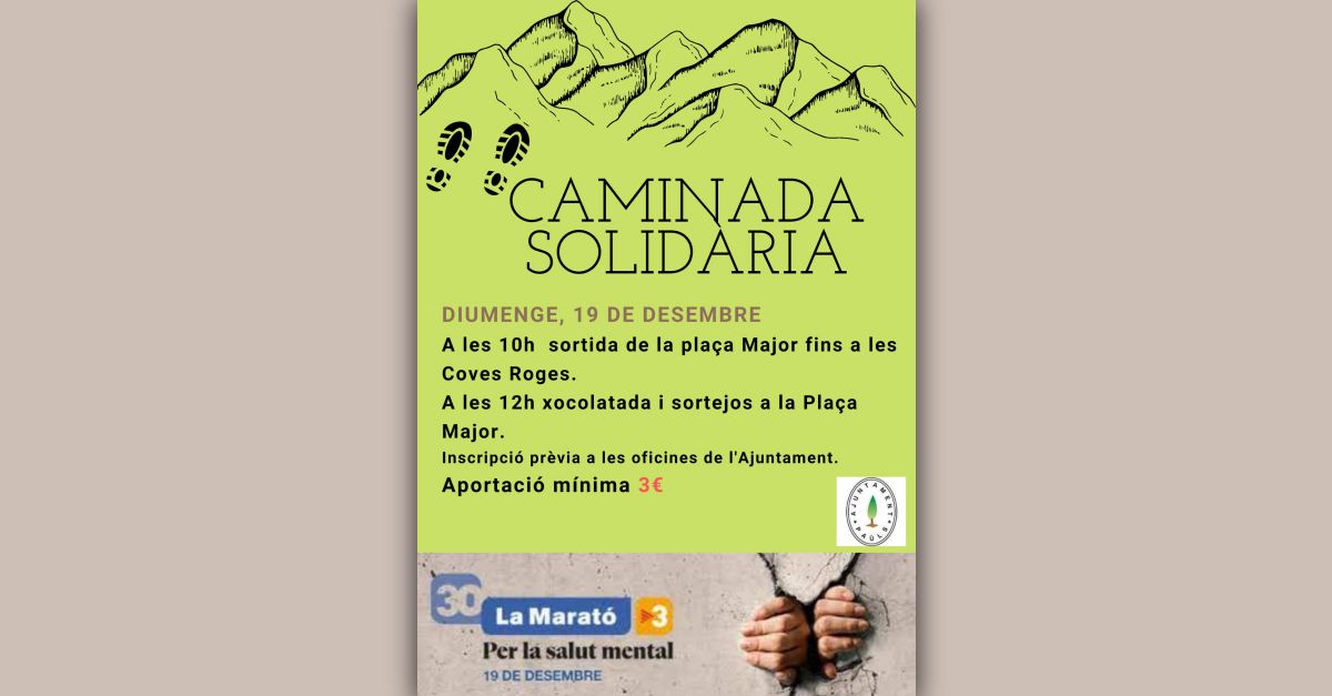 Caminata solidaria a beneficio de la Marat TV3 en  Pals