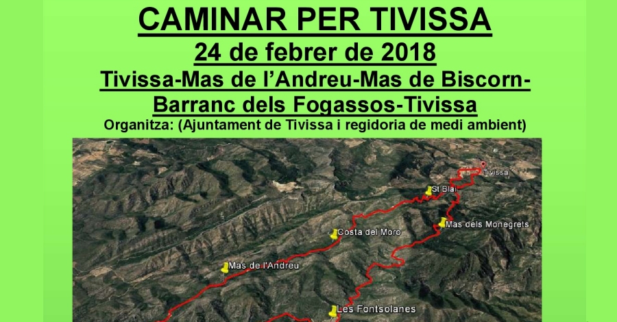 Sortida: Tivissa-Mas de lAndreu-Mas de Biscorn-Barranc dels Fogassos-Tivissa