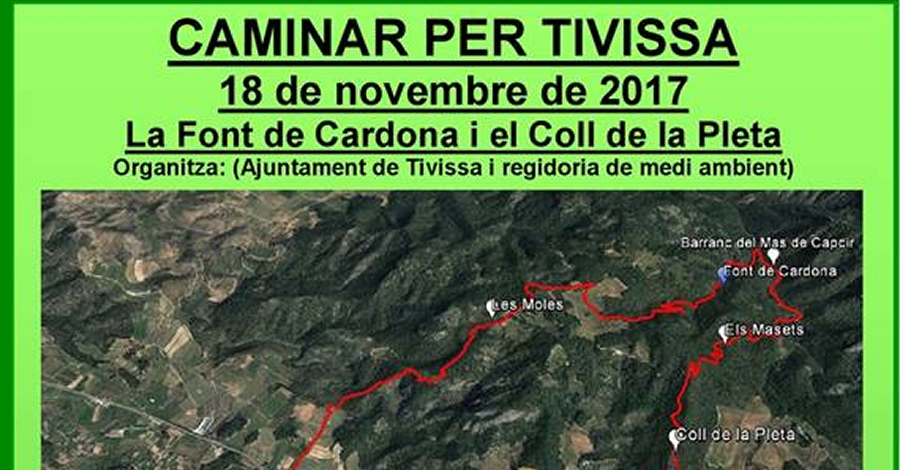 Caminar per Tivissa: La Font de Cardona i el Coll de la Pleta