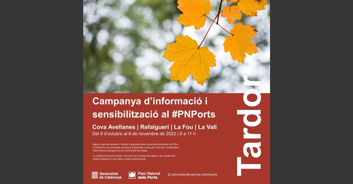 Campanya dinformaci i sensibilitzaci al Parc Natural dels Ports